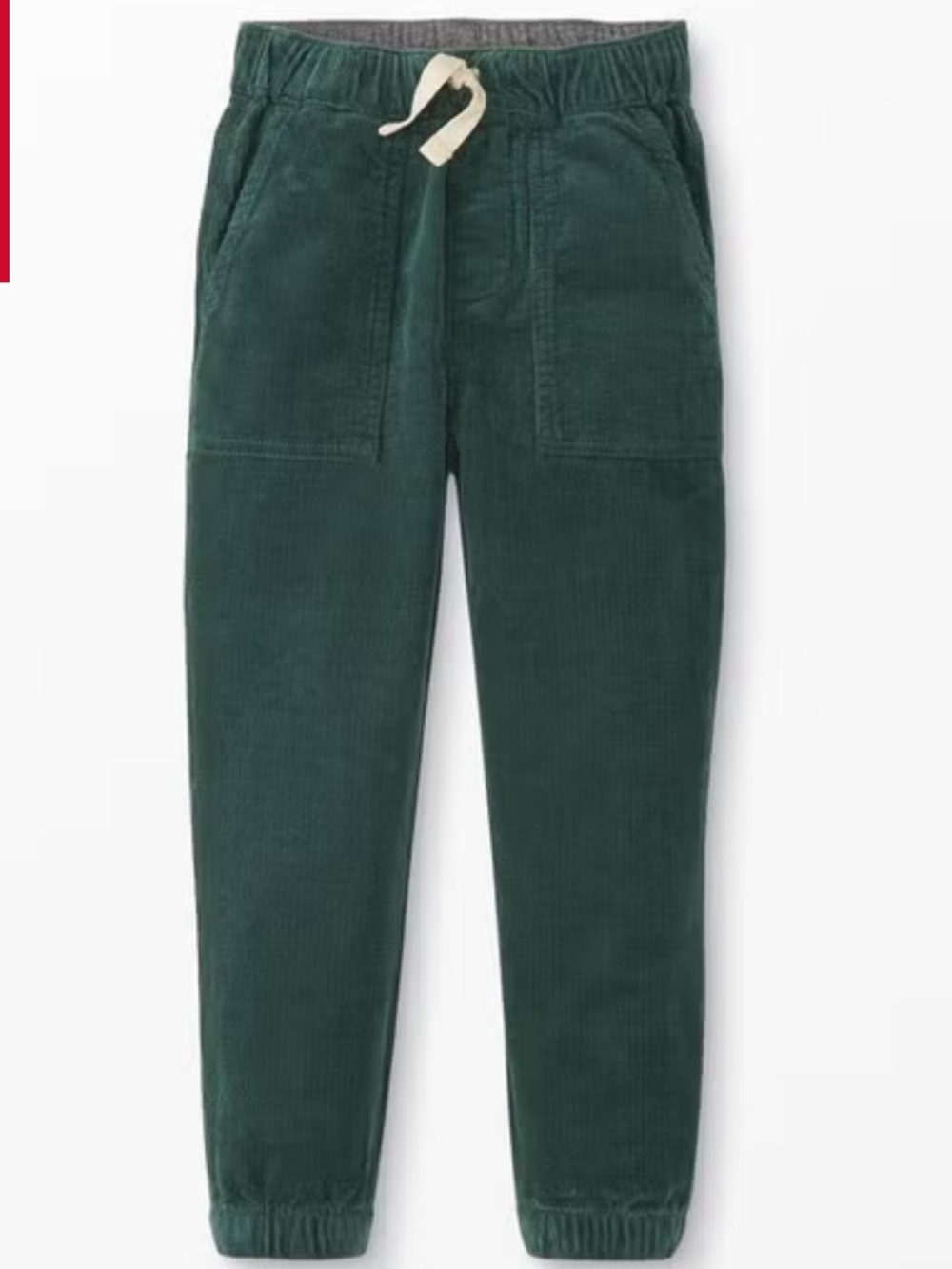 Hanna Andersson Deep Green Corduroy Joggers